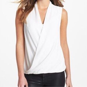 NWOT, Vince Camuto Sleeveless Faux Wrap Top